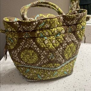 Vera Bradley Bluebird Sitting in a Tree top handle Purse drawstring closure EUC